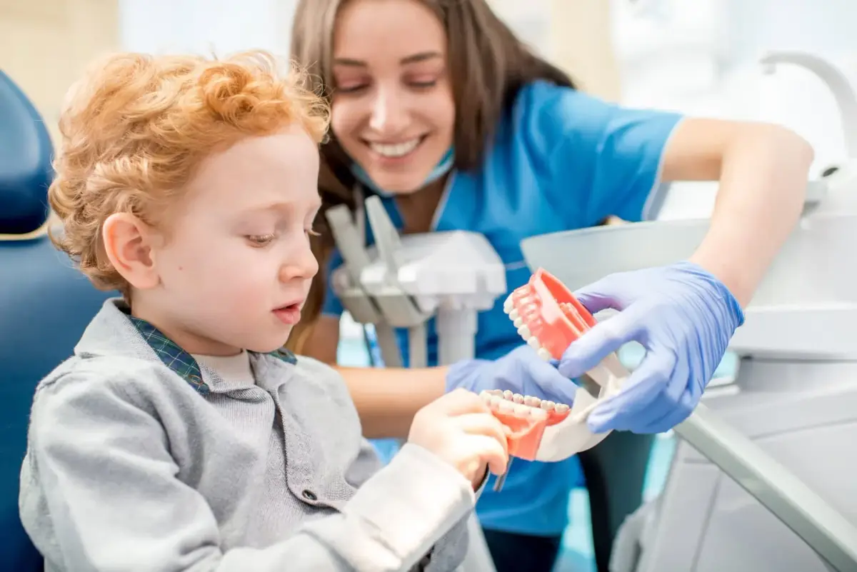 Child ready for dental sealants