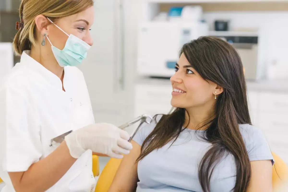 Calm patient before a tooth extraction